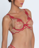 Soutien-gorge triangle sexy "Glamour" Lise Charmel Éblouissant Eros nude solaire ACH7495-NS
