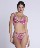 Soutien-gorge triangle sexy "Glamour" Lise Charmel Envolée de Fleurs fuchsia ACH7483-EF