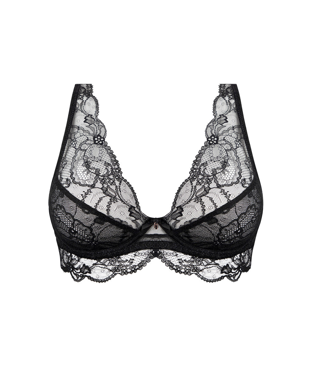 Soutien-gorge triangle sexy "Glamour" Lise Charmel Féérie Couture noir ACH7474-NO