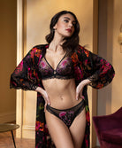 Soutien-gorge triangle sexy "Glamour" Lise Charmel Floraison Passion safran rose ACH7486-SR