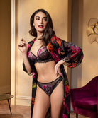 Soutien-gorge triangle sexy "Glamour" Lise Charmel Floraison Passion safran rose ACH7486-SR