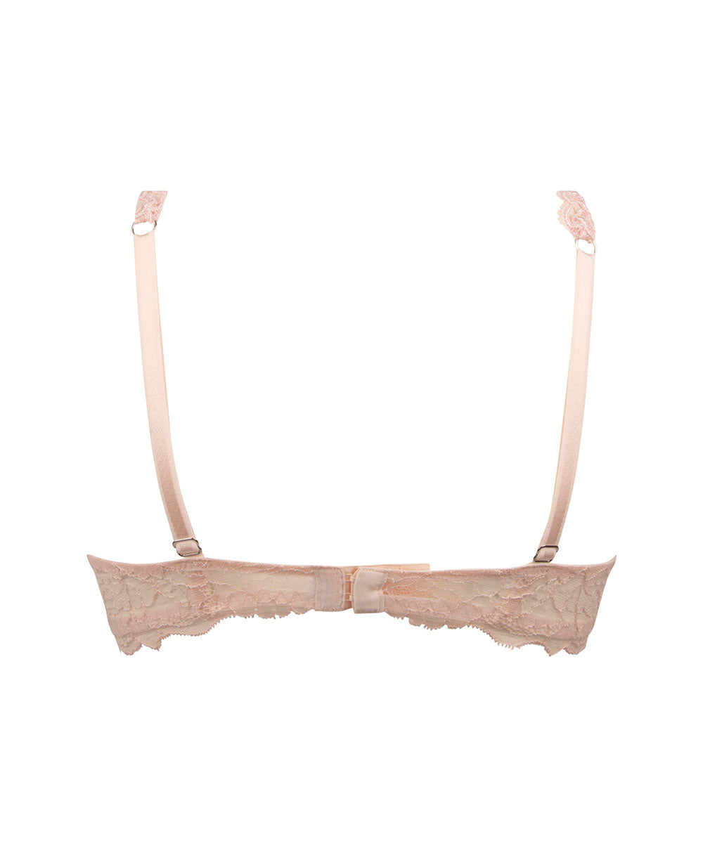 Soutien-gorge triangle sexy "Glamour" Lise Charmel Sublime en Dentelle rose poudre ACH7413-OS 