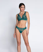 Soutien-gorge triangle sexy "Glamour" Lise Charmel Sublime en Dentelle vert princesse ACH7413-VP