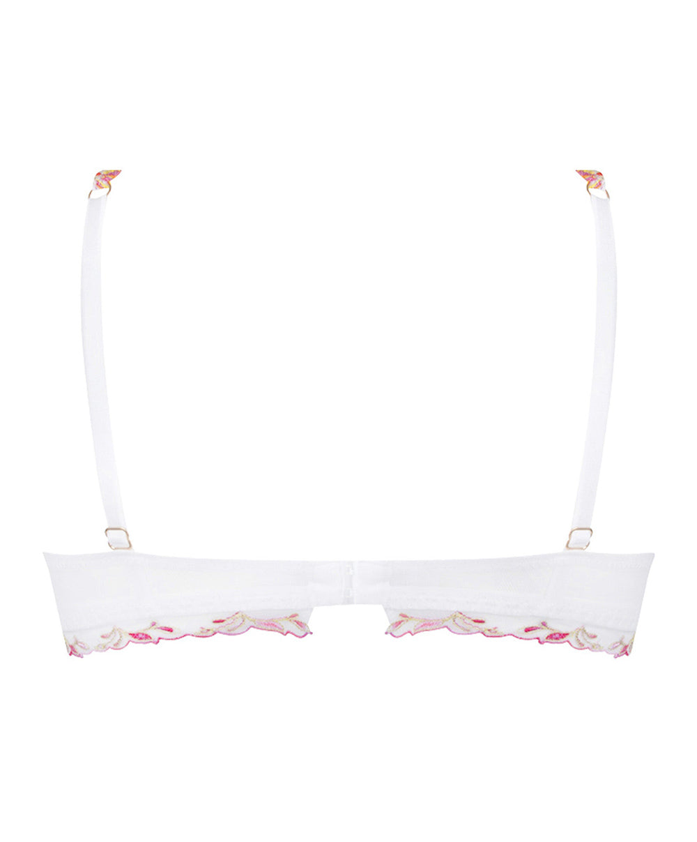 Soutien-gorge triangle sexy "Glamour" à fleurs Lise Charmel Été Frivole blanc ACH7463-BF