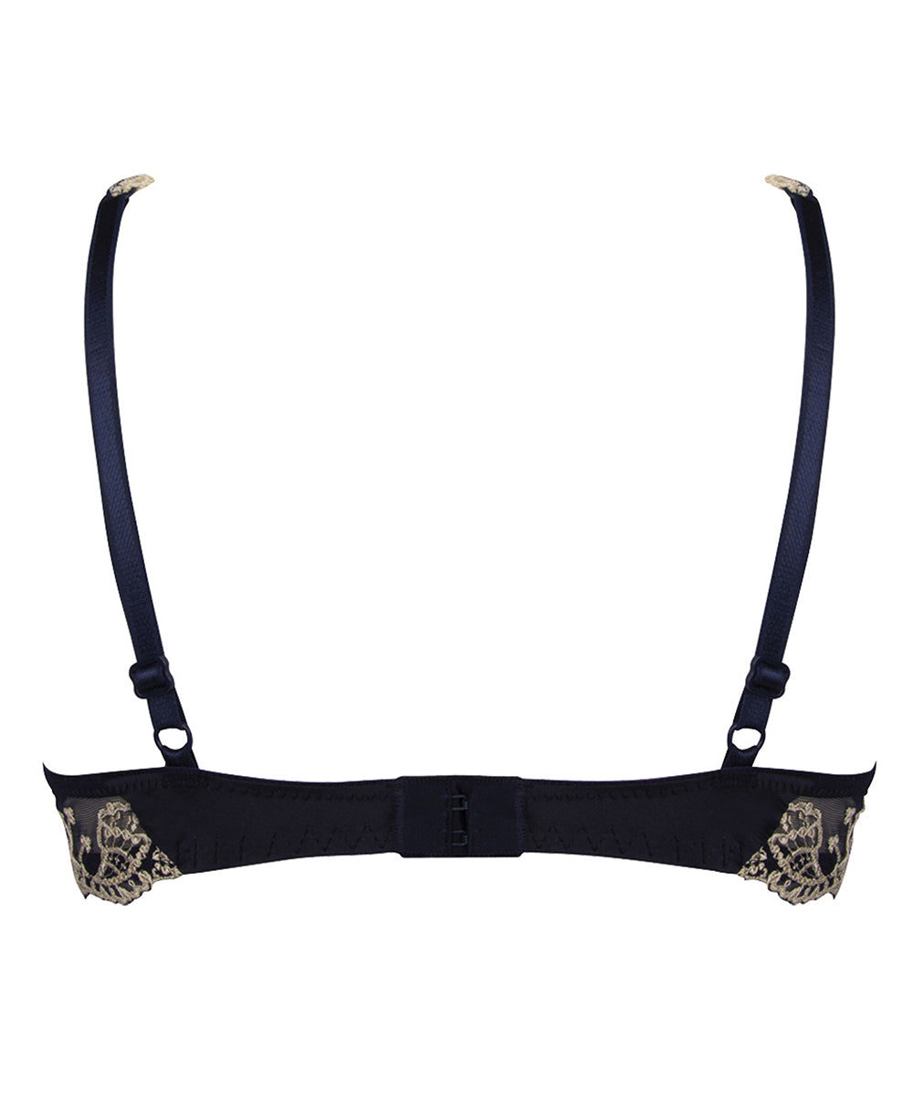 Soutien-gorge triangle sexy en soie Lise Charmel Splendeur Soie marine ACC7480-SM 100