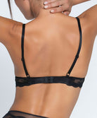 Soutien-gorge triangle sexy en soie Lise Charmel Splendeur Soie noir ACC7480-NO