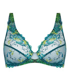 Soutien-gorge triangle sexy "Glamour" Lise Charmel Grâce Aquatique floral aqua ACH7493-FA