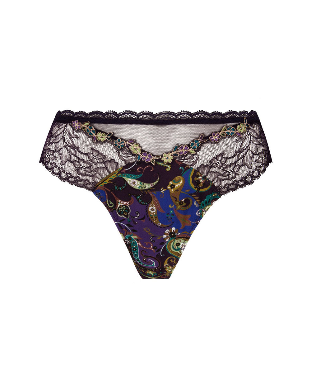 String Lise Charmel Dentelle Cashmer emaux cashmer (=prune) ACH0051-EC