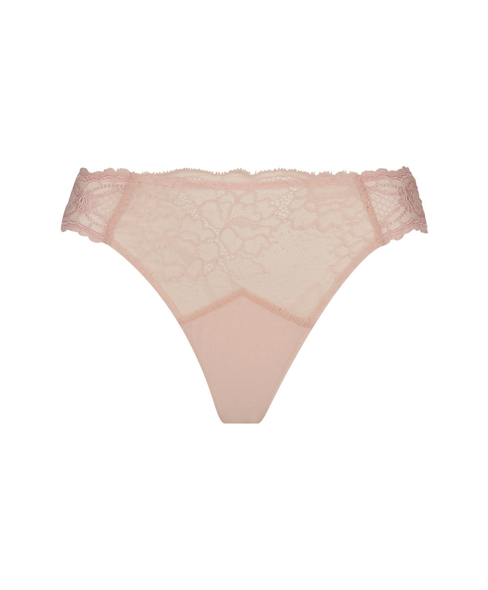 String Lise Charmel Sublime en Dentelle rose poudre ACH0013-OS