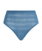 String taille haute bleu denim Chantelle Soft Stretch Stripes bleu jeans C20D90-00C