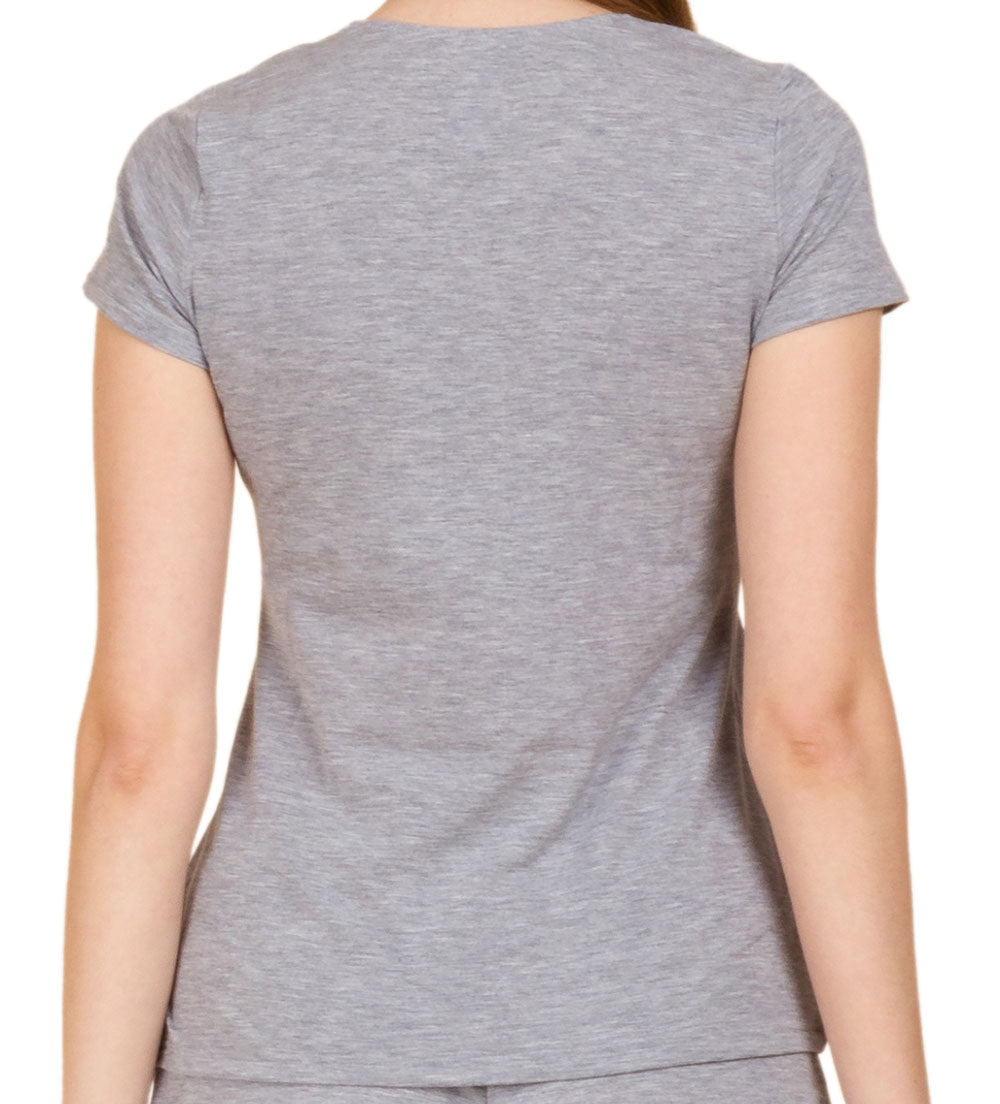 T-shirt manches courtes col en V Antigel de Lise Charmel Simply Perfect chiné gris ENA9106-CG