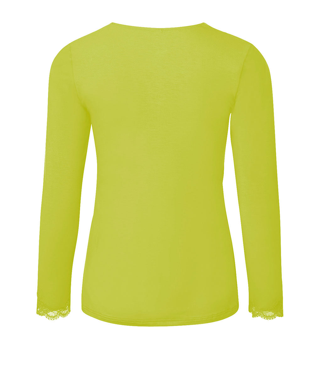 T-shirt manches longues col V Antigel de Lise Charmel Simply Perfect vert granny ENA2006-VG