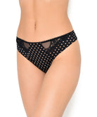 Tanga Antinéa de Lise Charmel Pois Glamour noir camel CCC0036-NC face