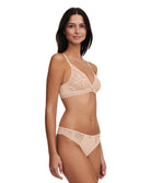 Tanga Chantelle True Lace milk beige doré C11M90-01N