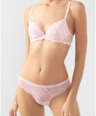 Tanga Lise Charmel Fleur citadine rose poudre ACG0021-PC