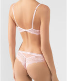 Tanga Lise Charmel Fleur citadine rose poudre ACG0021-PC