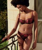 Tanga Mélodie d'été black cherry Aubade IC26-BCHE