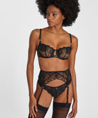 Tanga Night Bird black queen Aubade RD26-BQUE