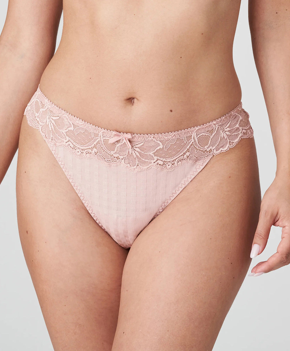 Tanga dentelle PrimaDonna Madison rose poudré 0662125-PWD