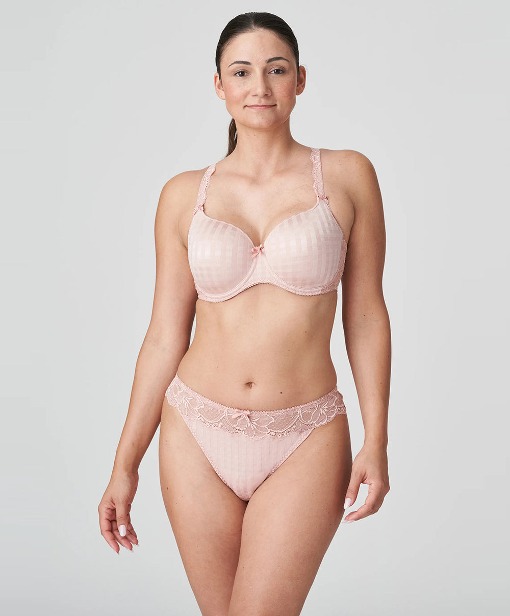Tanga dentelle PrimaDonna Madison rose poudré 0662125-PWD