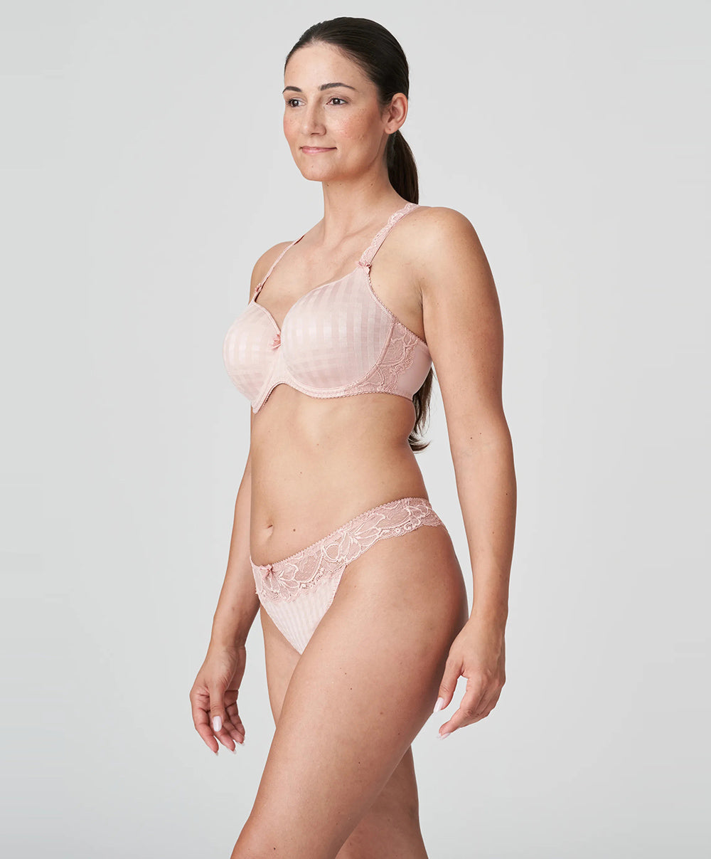 Tanga dentelle PrimaDonna Madison rose poudré 0662125-PWD