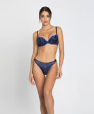 Tanga en soie Lise Charmel Splendeur Soie bermudes bleu ACC0080-BS