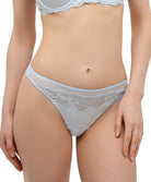 Tanga en soie Lise Charmel Splendeur soie bleu azur ACC0080-SZ