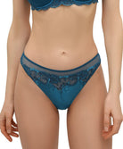 Tanga en soie Lise Charmel Splendeur Soie cyan ACC0080-SC