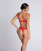 Tanga en soie Lise Charmel Splendeur soie rouge ACC0080-RS
