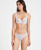 Tanga Fleurs de tattoo Blanc Aubade TB26-BLANC