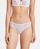 Tanga Fleurs de tattoo Blanc Aubade TB26-BLANC