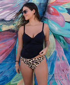 Tankini maillot de bain Jewel Cove plain black Freya swim AS7238-PLK