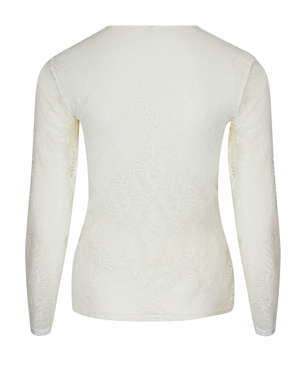 Top manches longues Antigel de Lise Charmel Atelier Séduction écru nacre ELH4457-EN