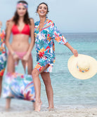 Tunique de plage La Flaneuse papiers découpés multicolore Antigel Bain ESB4467-PD