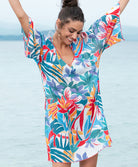 Tunique de plage La Flaneuse papiers découpés multicolore Antigel Bain ESB4467-PD