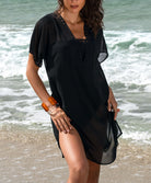 Tunique de plage Lise Charmel bain Ajourage Couture noir ASA4415-NO 1
