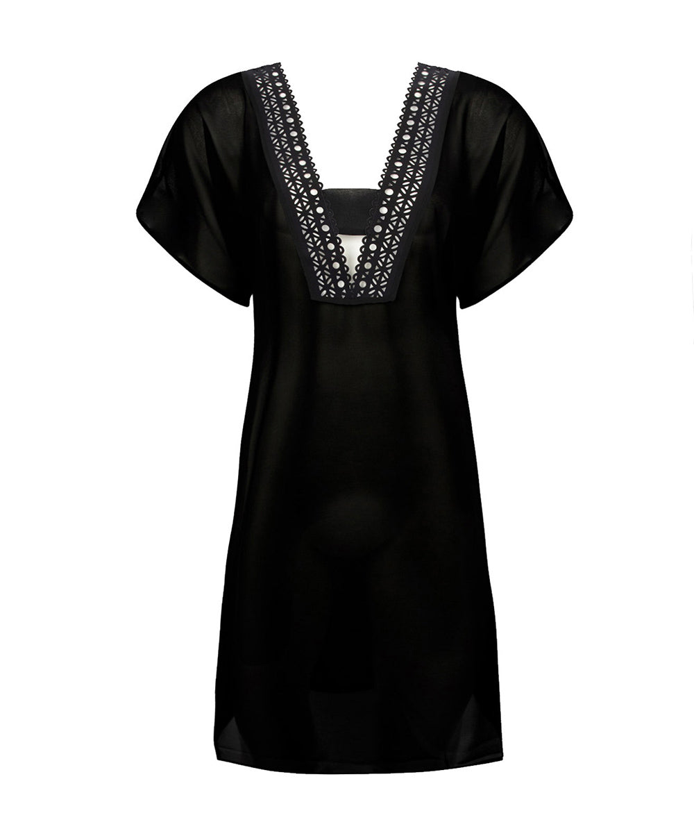 Tunique de plage Lise Charmel bain Ajourage Couture noir ASA4415-NO 3