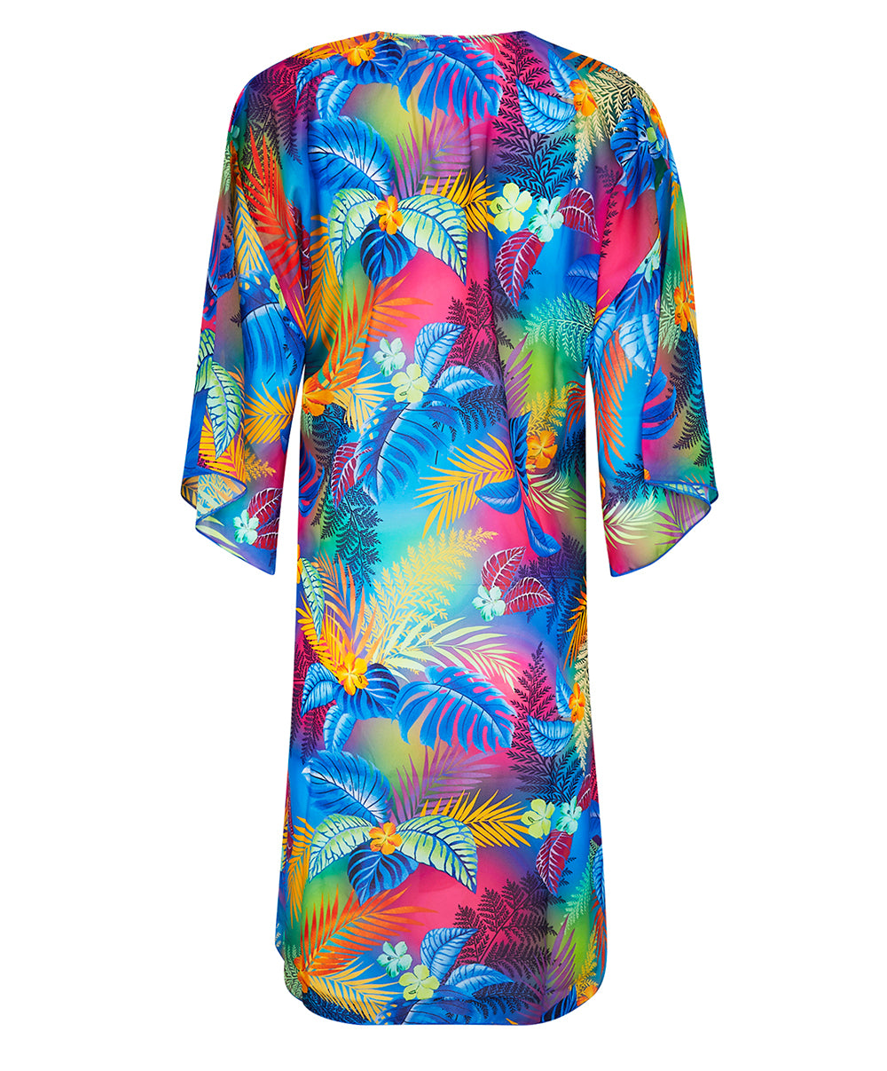 Tunique de plage manches trois quarts L'Avatar des Îles multicolore Antigel Bain ESB4447-BA