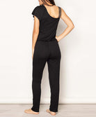Combi-pantalon de plage La Double Mix noir Antigel Bain ESA3050-NO face