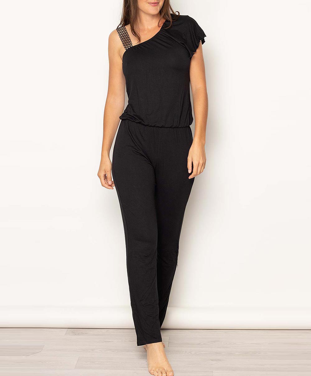 Combi-pantalon de plage La Double Mix noir Antigel Bain ESA3050-NO face