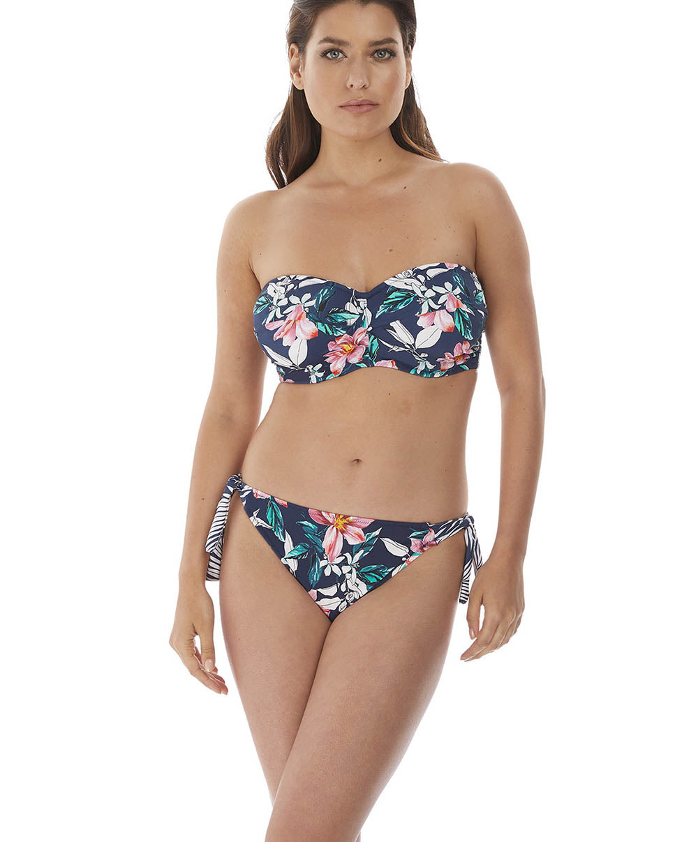 Maillot de bain de bain bandeau twist armatures attache écharpe Fantasie swim Port maria Ink FS6892-INK