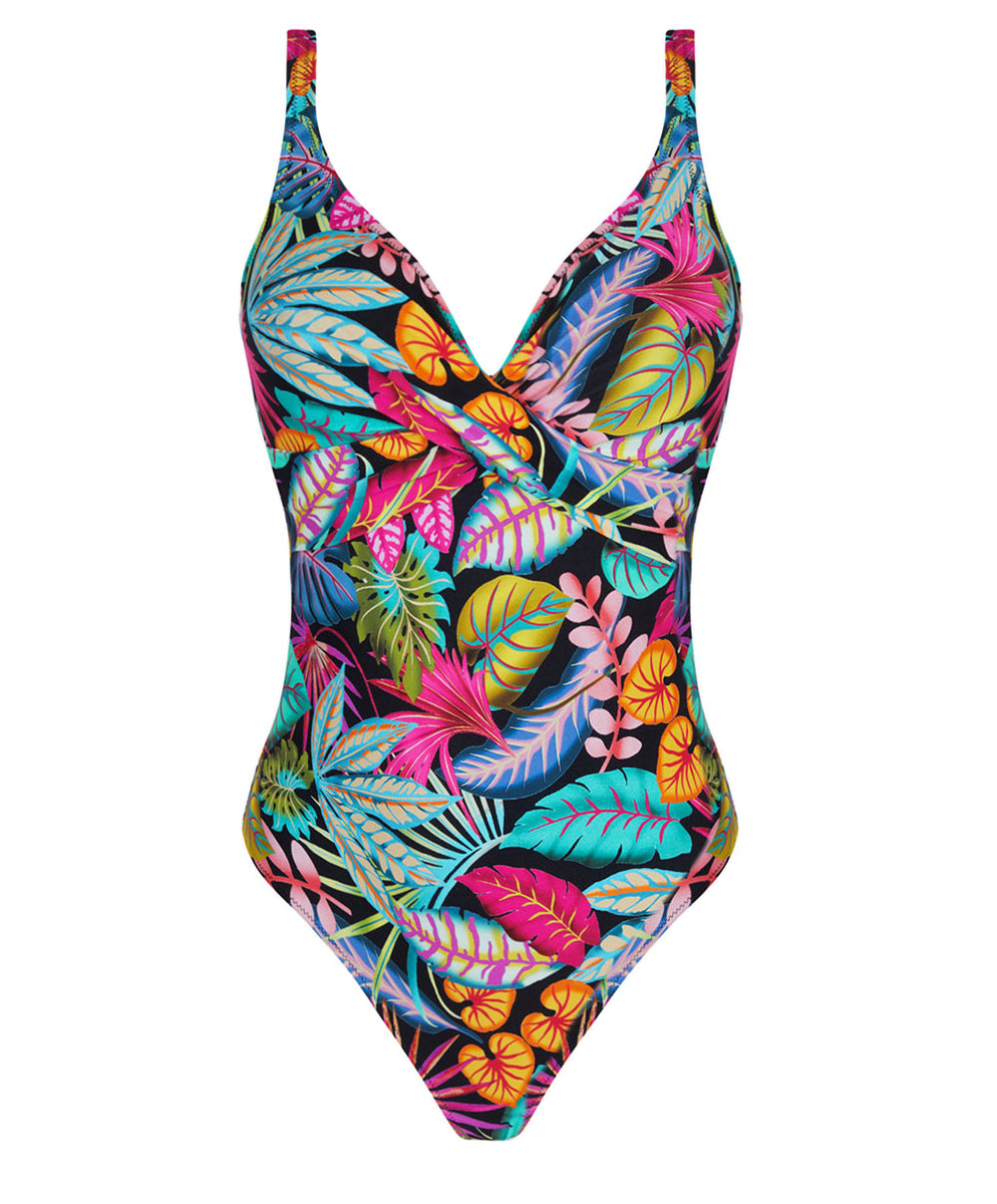 Maillot de bain une pièce maintien sans armatures La Forêt Magic noir ...