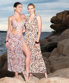 Robe de plage longue sans manches La Muse Féline panthère Antigel Bain ESB1146-BF