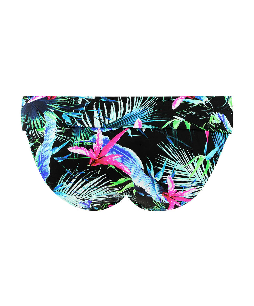 Slip de bain taille ajustable Freya swim Jungle Flower black tropical AS5846-BLC face