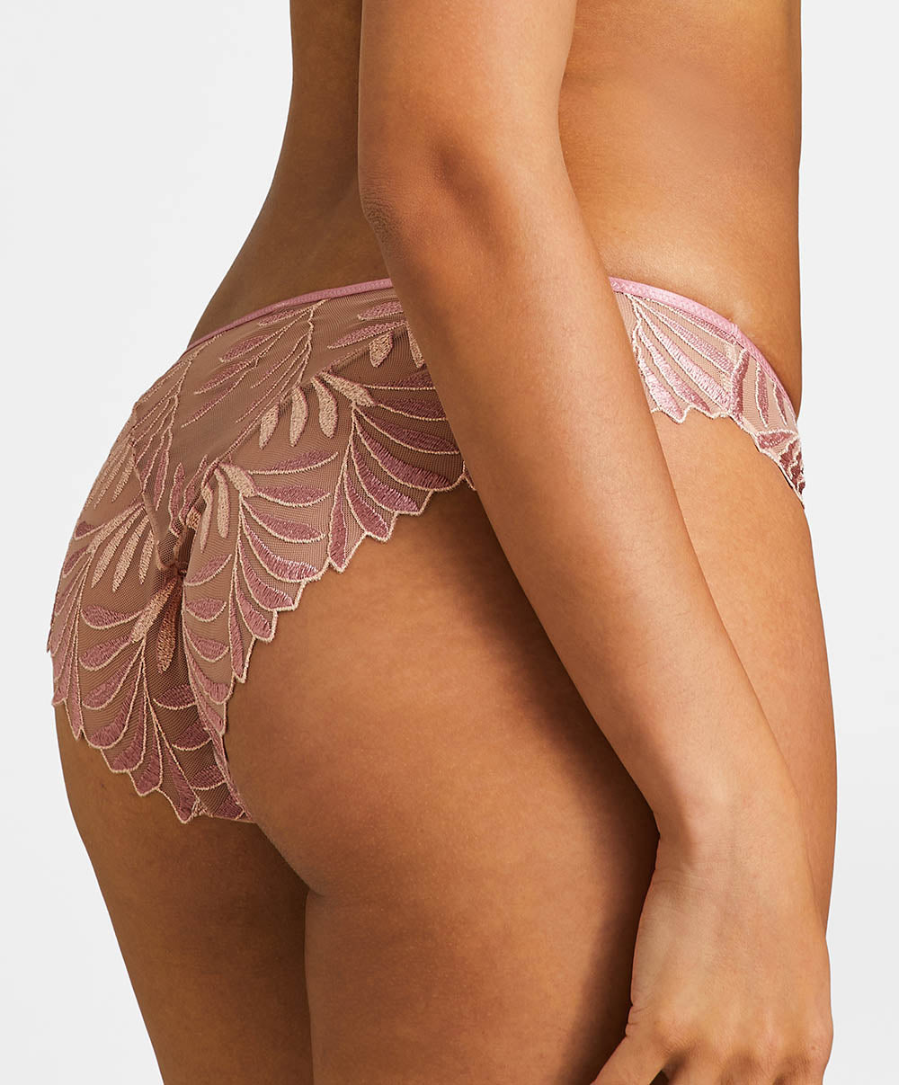 Slip italien Aubade x Iris Van Herpen Sensory illusion Silk rose Aubade RC27-SILR