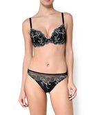 Tanga Lise Charmel Splendeur soie noir ACC0080-SN
