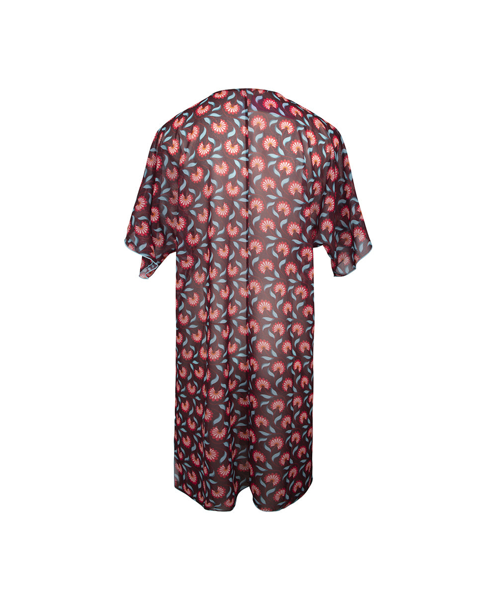 Tunique de plage La Muse Bohème prune Antigel Bain ESB4436-PB