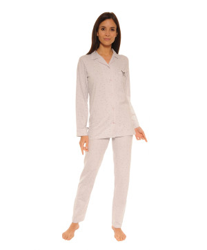 Pyjama long chemise Upsie Christian Cane Collection homewear femme 61128 7100 402 face