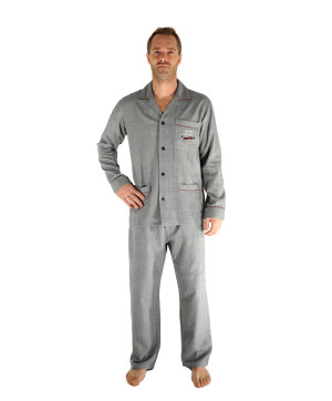 Pyjama long Raphael Collection Homme Loungewear Christian Cane Gris