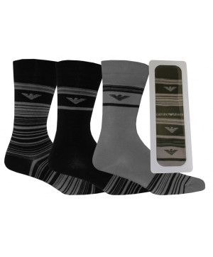 Pack 3 paires de Chaussettes Underwear Emporio Armani Noir gris